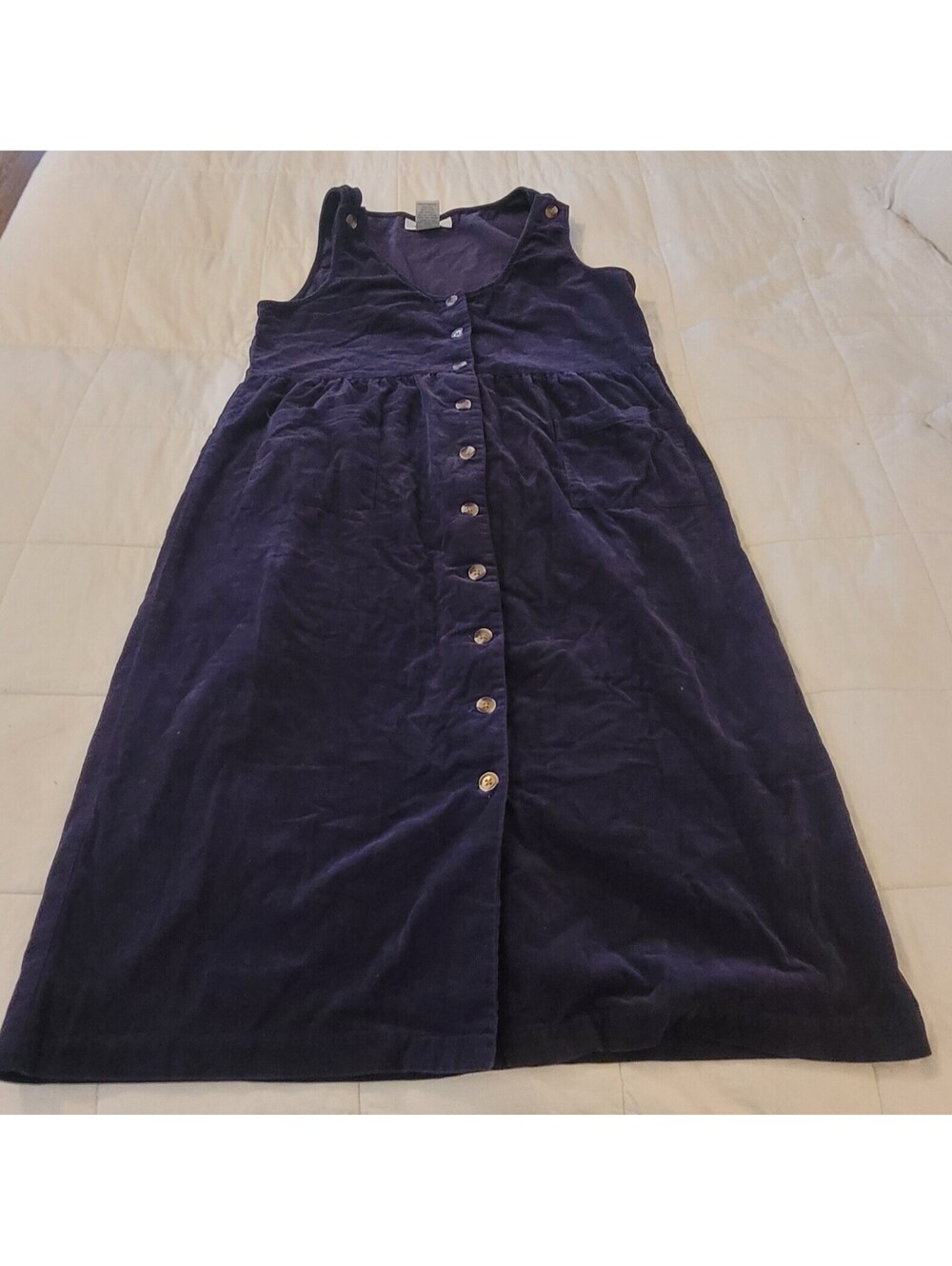 Women's corduroy dress,POCKETS! dark purple size medium by Twotwenty